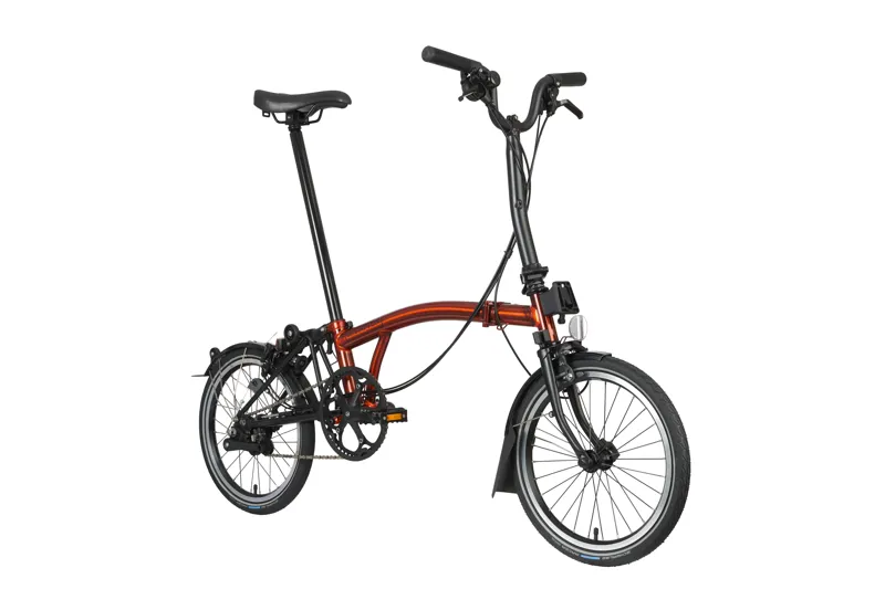 Brompton C Line Explore Folding Bike 2023 in Flame Lacquer-1
